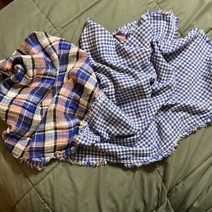 Plaid and Checkered Cotton Scarf